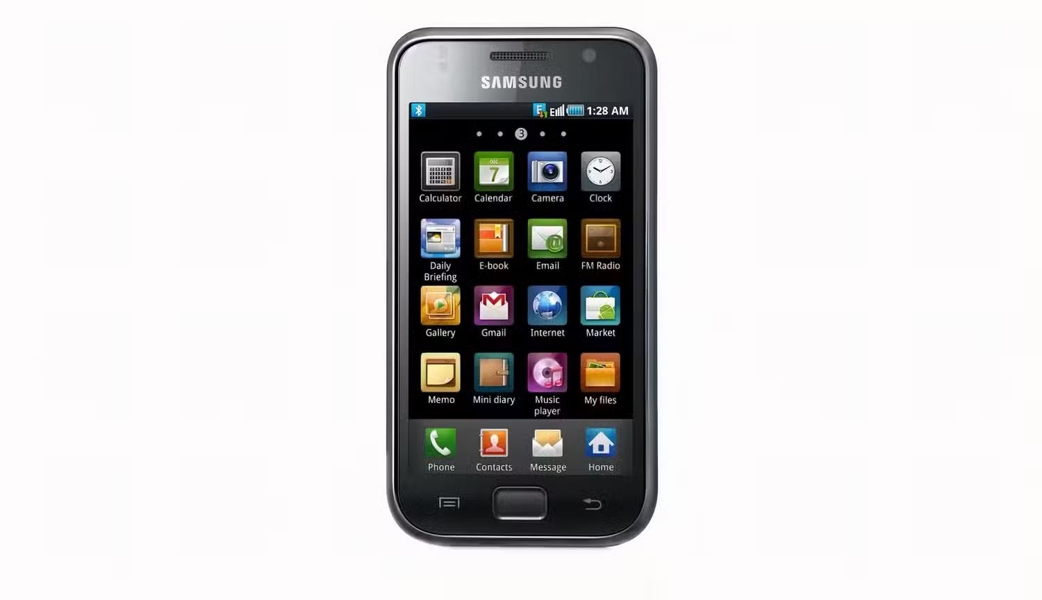 An image of the Samsung Galaxy S, released in 2010