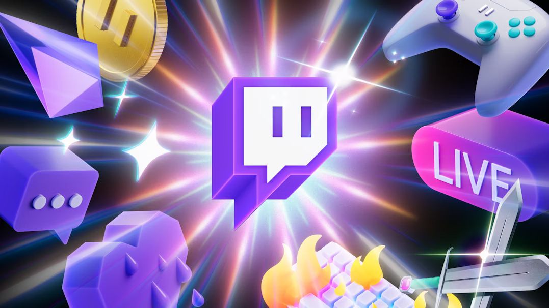 Twitch art showing logo in center