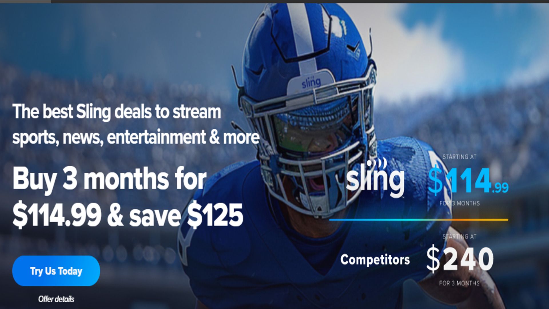 Offers and promotions on sling TV