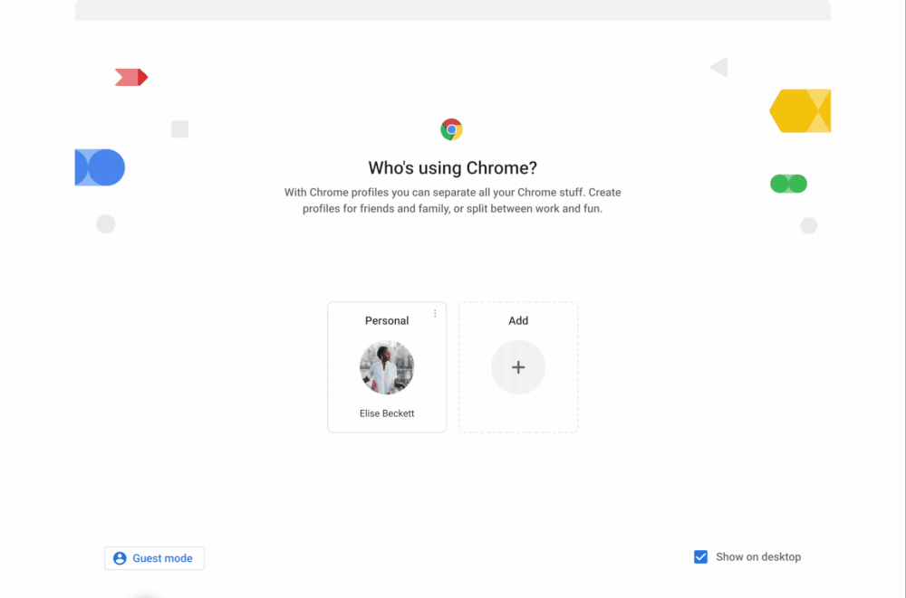 Animated GIF showing Google Chrome's updated sign-in flow for Workspace accounts.