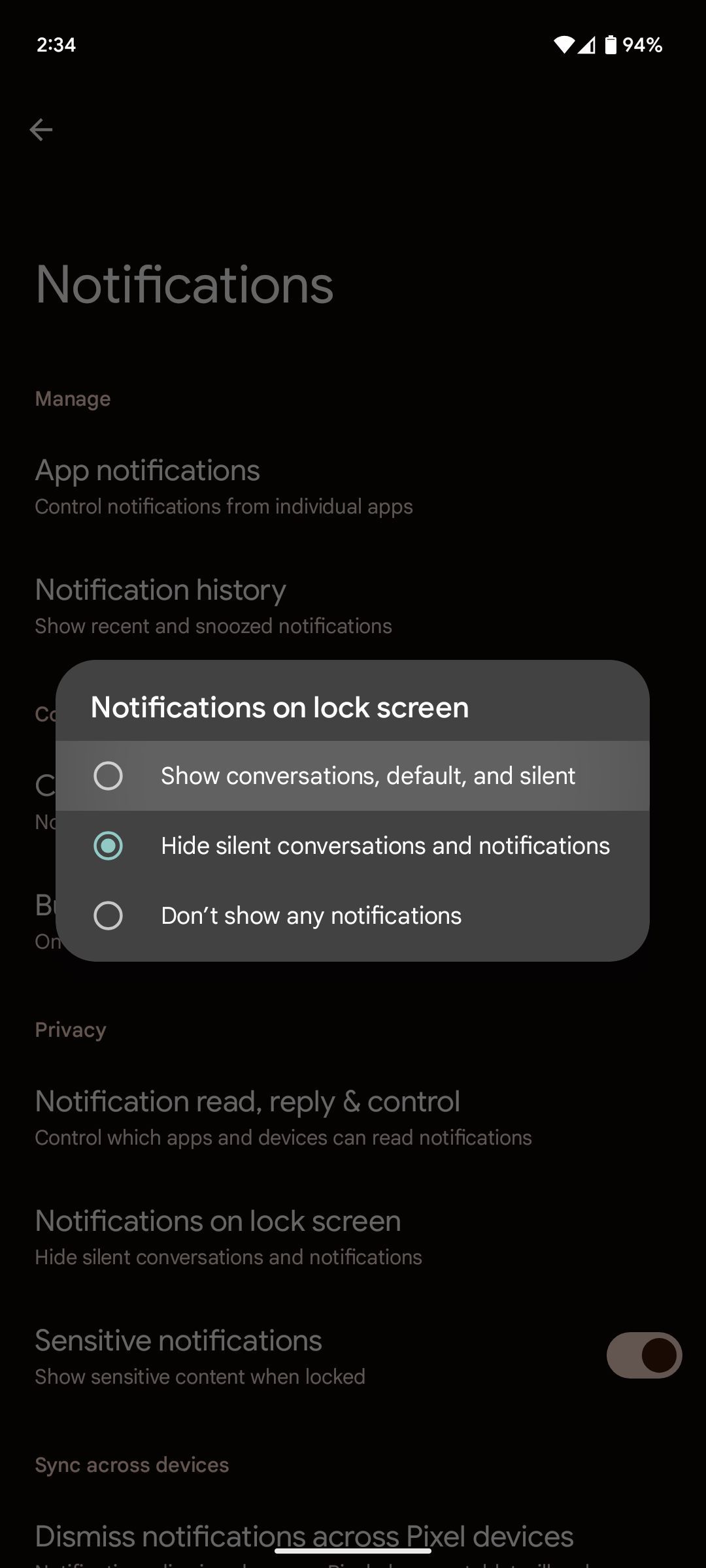Android How to turn on lock screen notifications