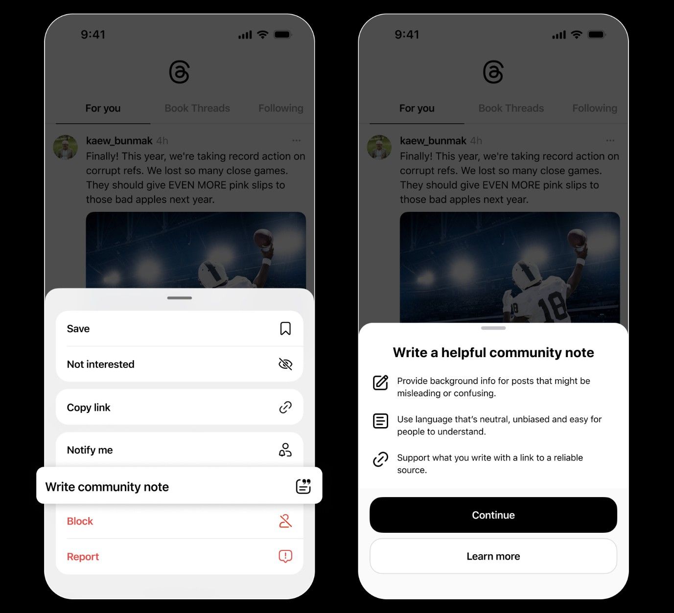Screenshot of what submitting a Community Note will look like on the participant's end.