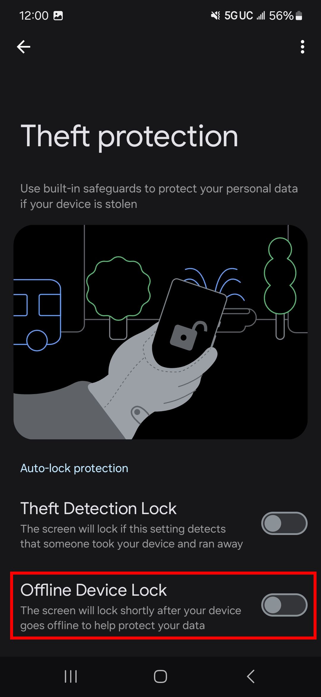 Enable Offline Device Lock