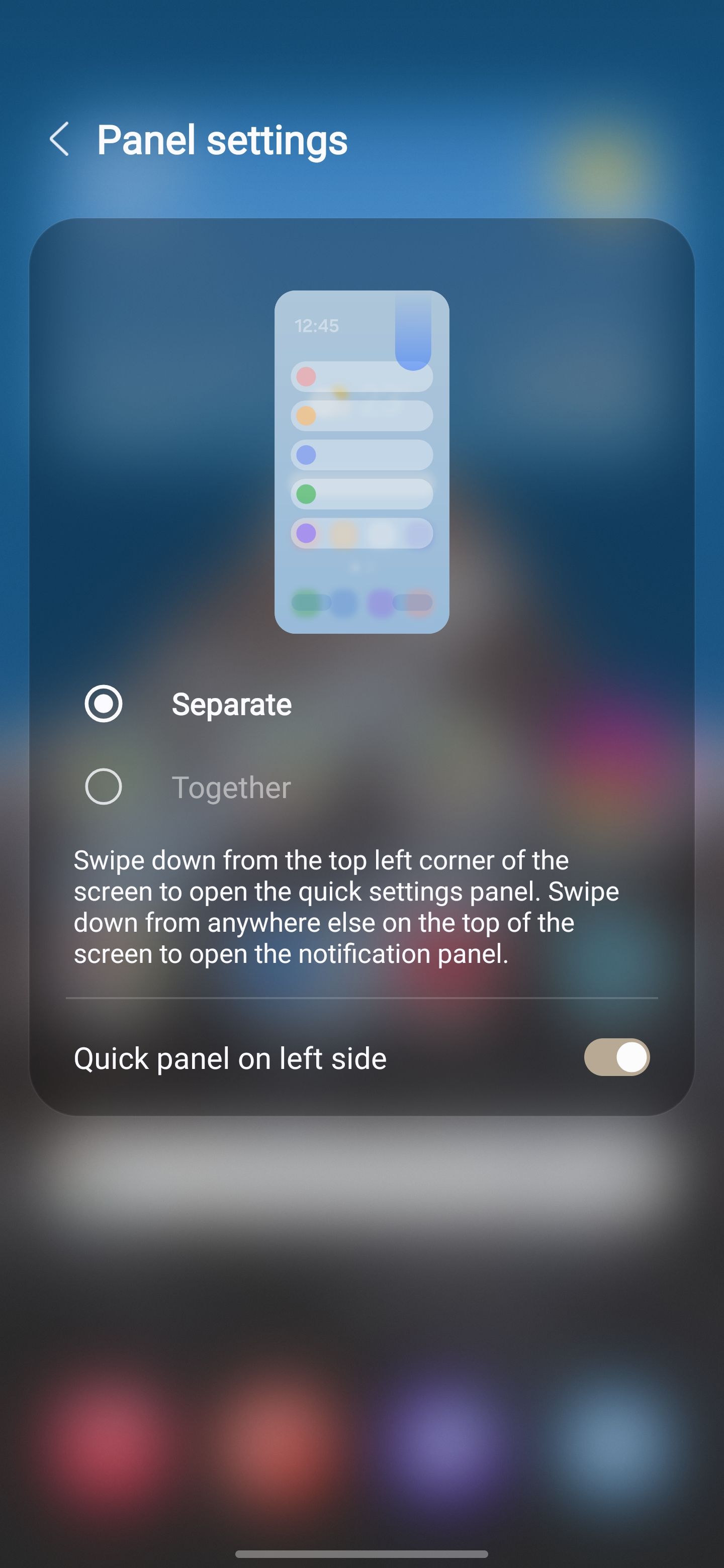 one ui 7 quick settings menu