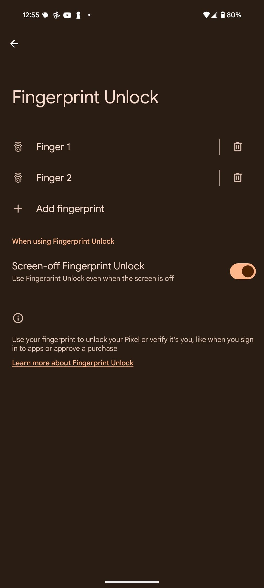Pixel 8 - Unlock with fingerprint scanner when screen off option in Android 16 Beta 3