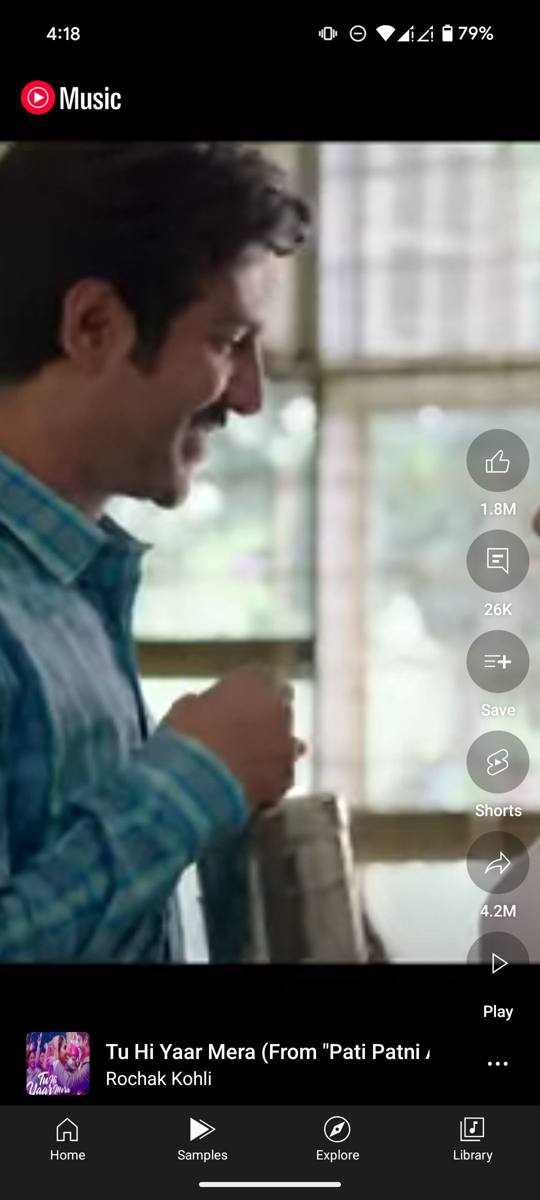 Sample videos on YouTube Music