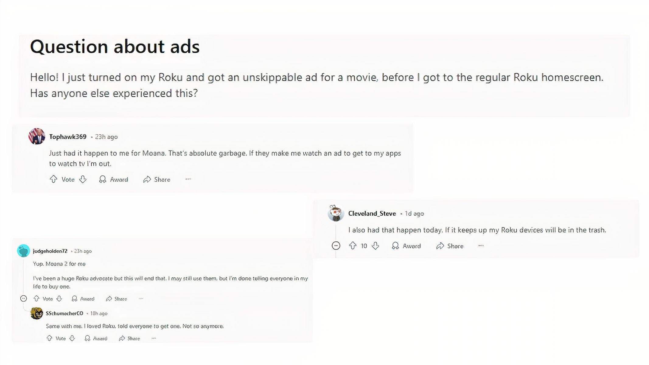 Roku-ads-Reddit-Comments