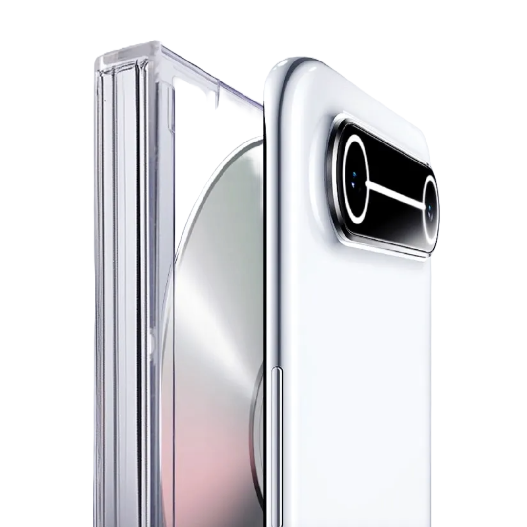The Tecno Spark Slim next to a CD jewel case.