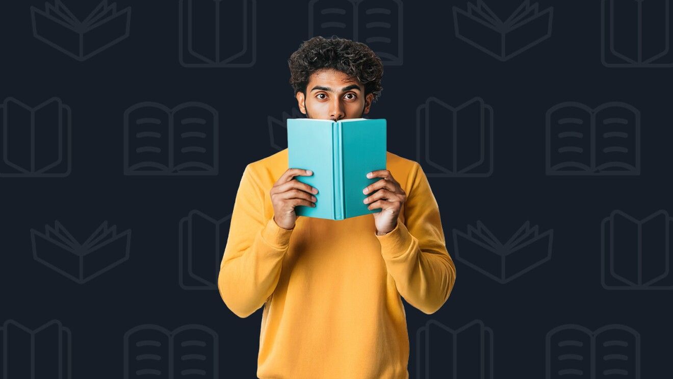 amazon art showing person holding book