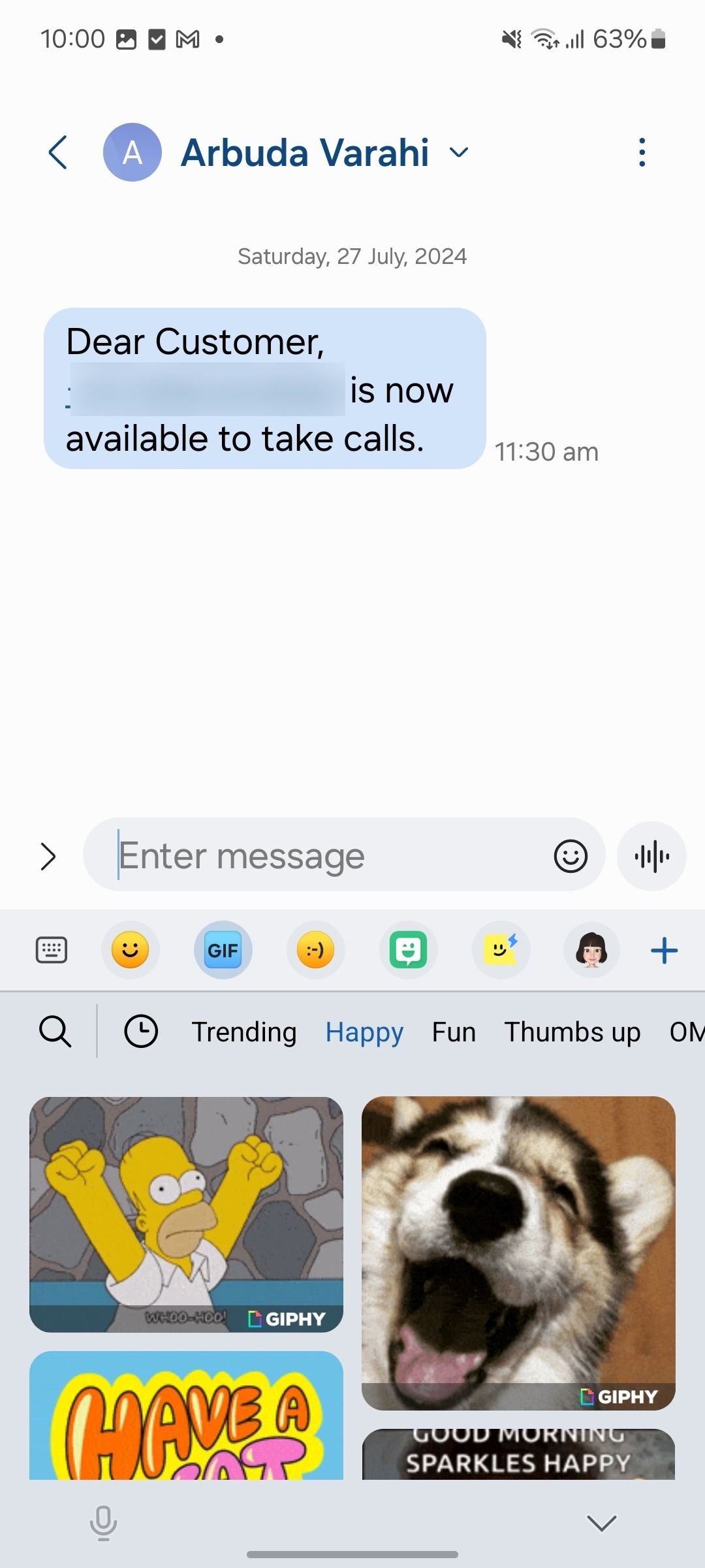 GIF support in Samsung keyboard