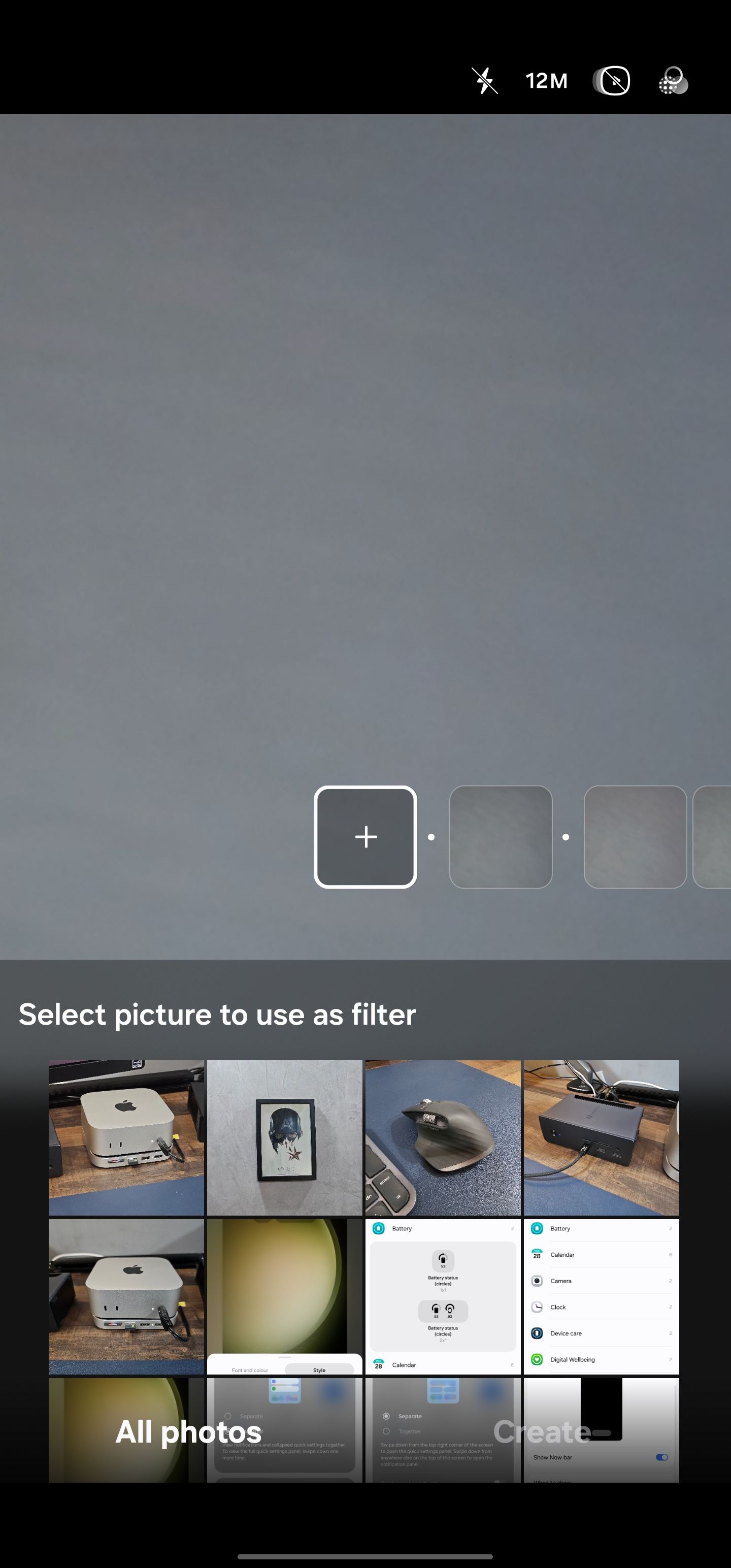 Custom camera filter in One UI 7