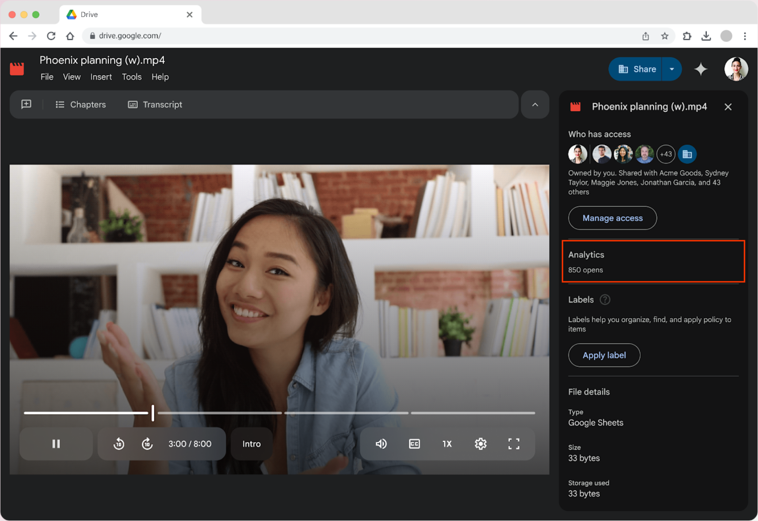 Introducing video engagement insights in Google Drive