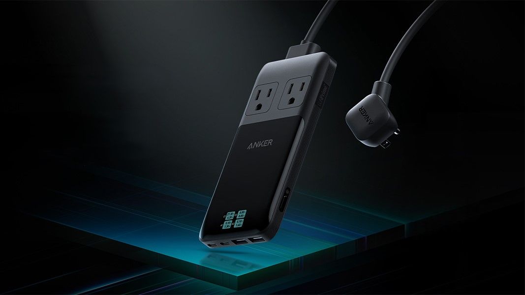 Anker Prime 6-in-1 Charging Station lifestyle shot showing device and plug