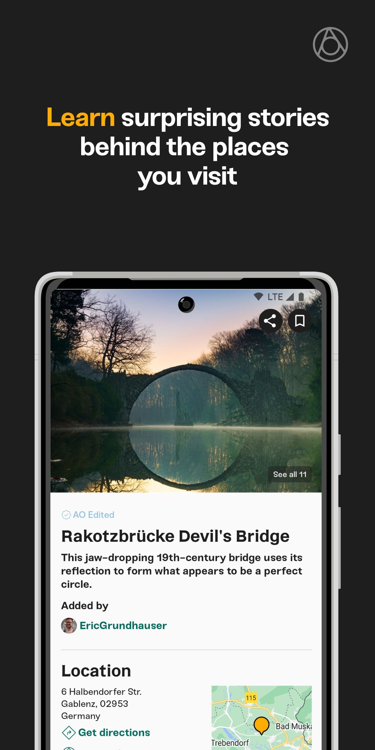 image of bridge over water with description