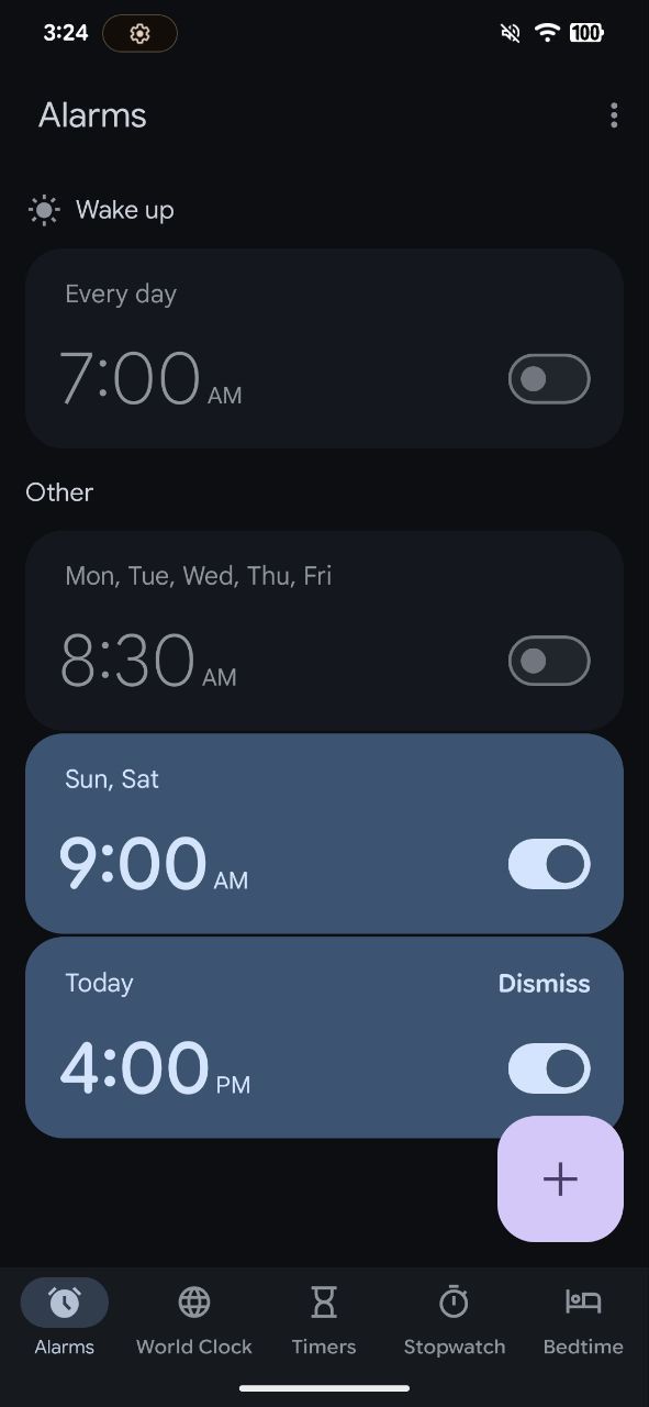 Leaked Google Clock app with material 3 expressive design