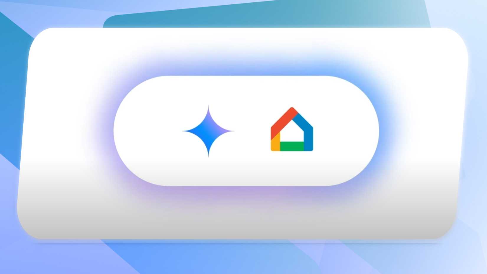 An image of Gemini and Google Home's respecitve logos.