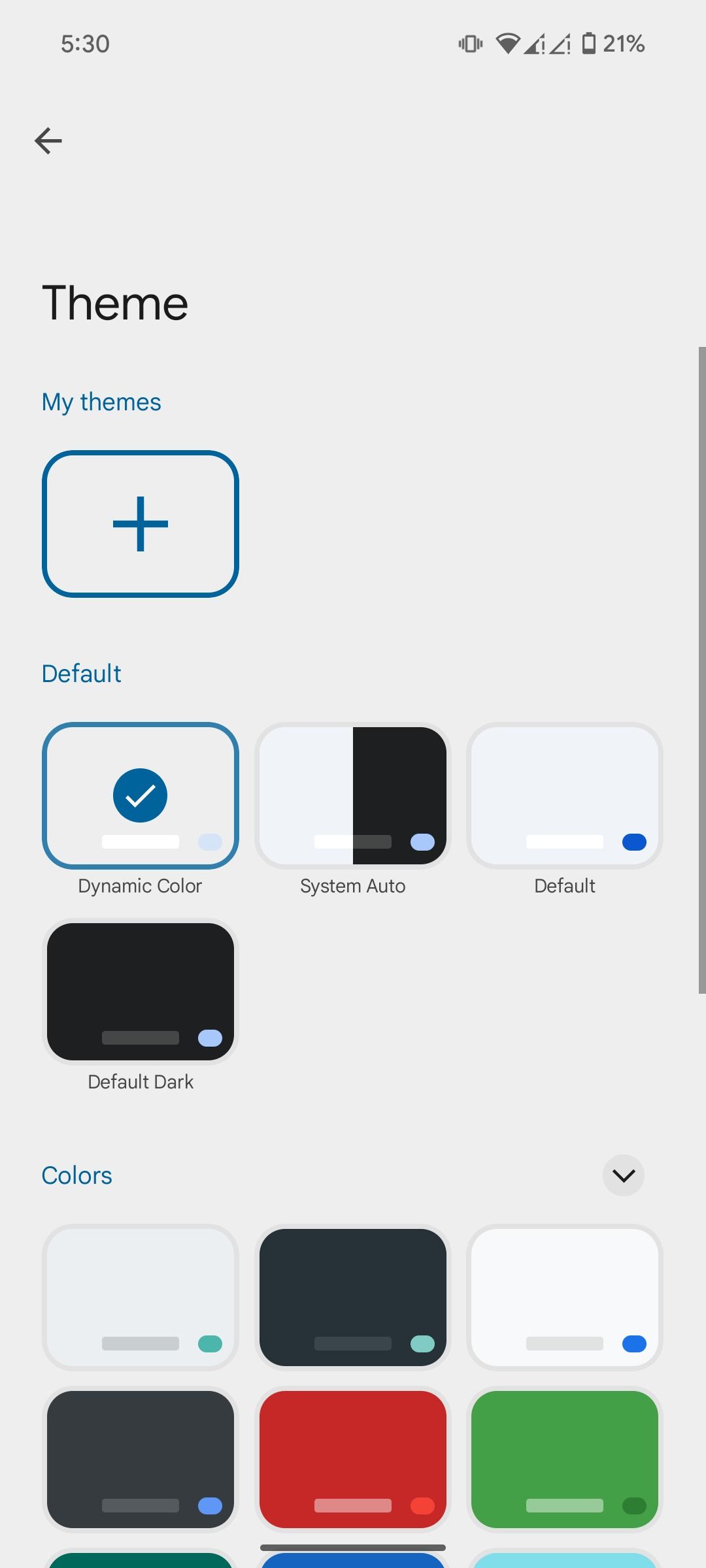 Theme options in Gboard