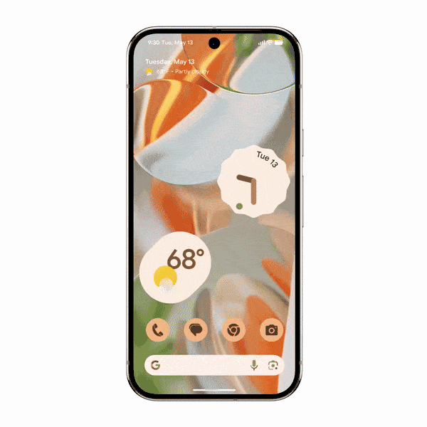 A demonstration of Material 3 Expressive UX's notification and quick settings panels.