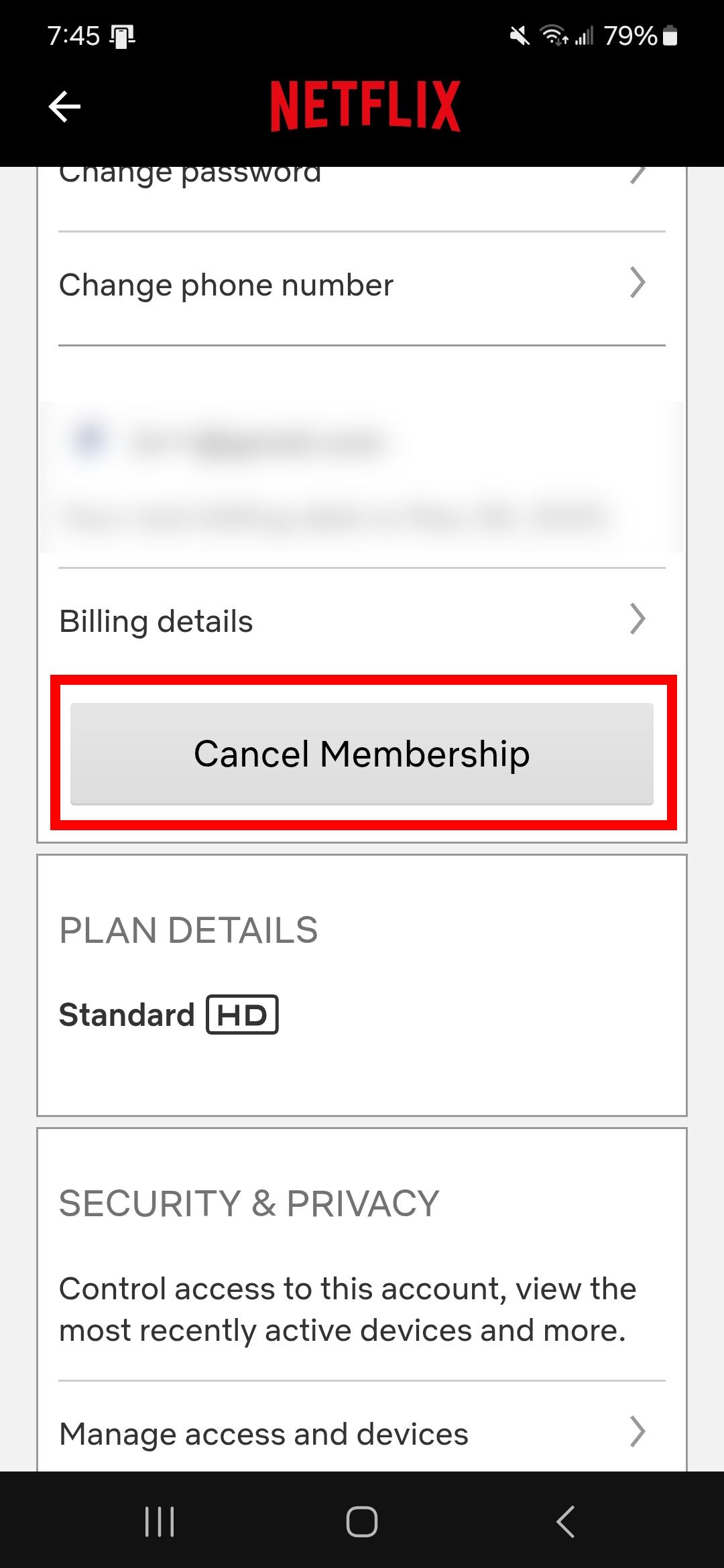 رئوس مطالب مستطیل قرمز بیش از عضویت در برنامه Netflix