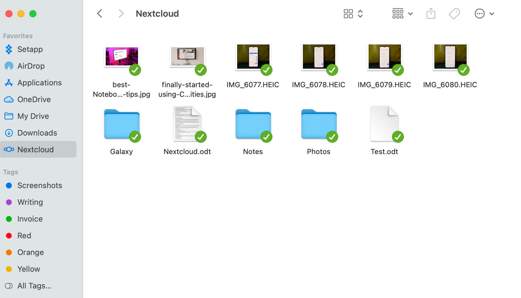 Nextcloud in Finder