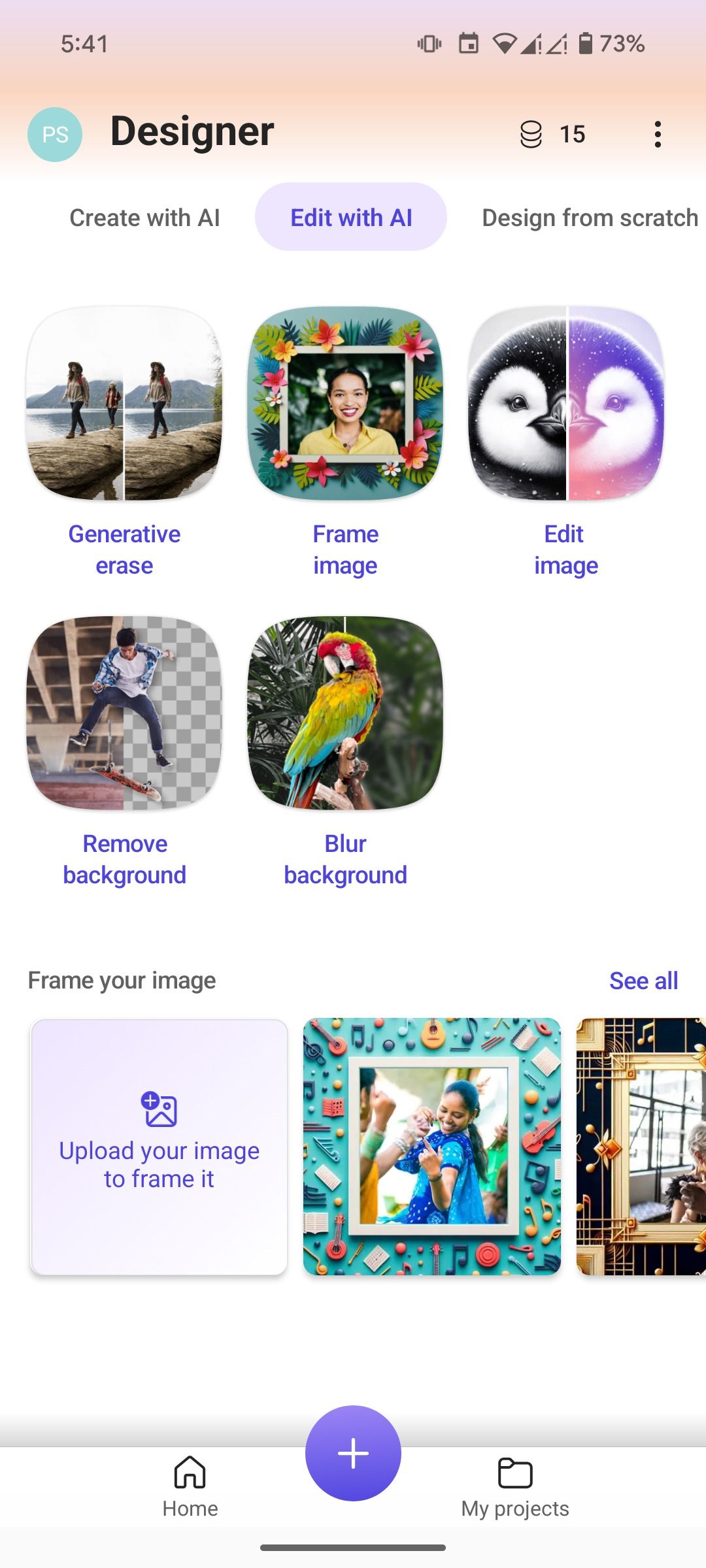 Microsoft Designer home
