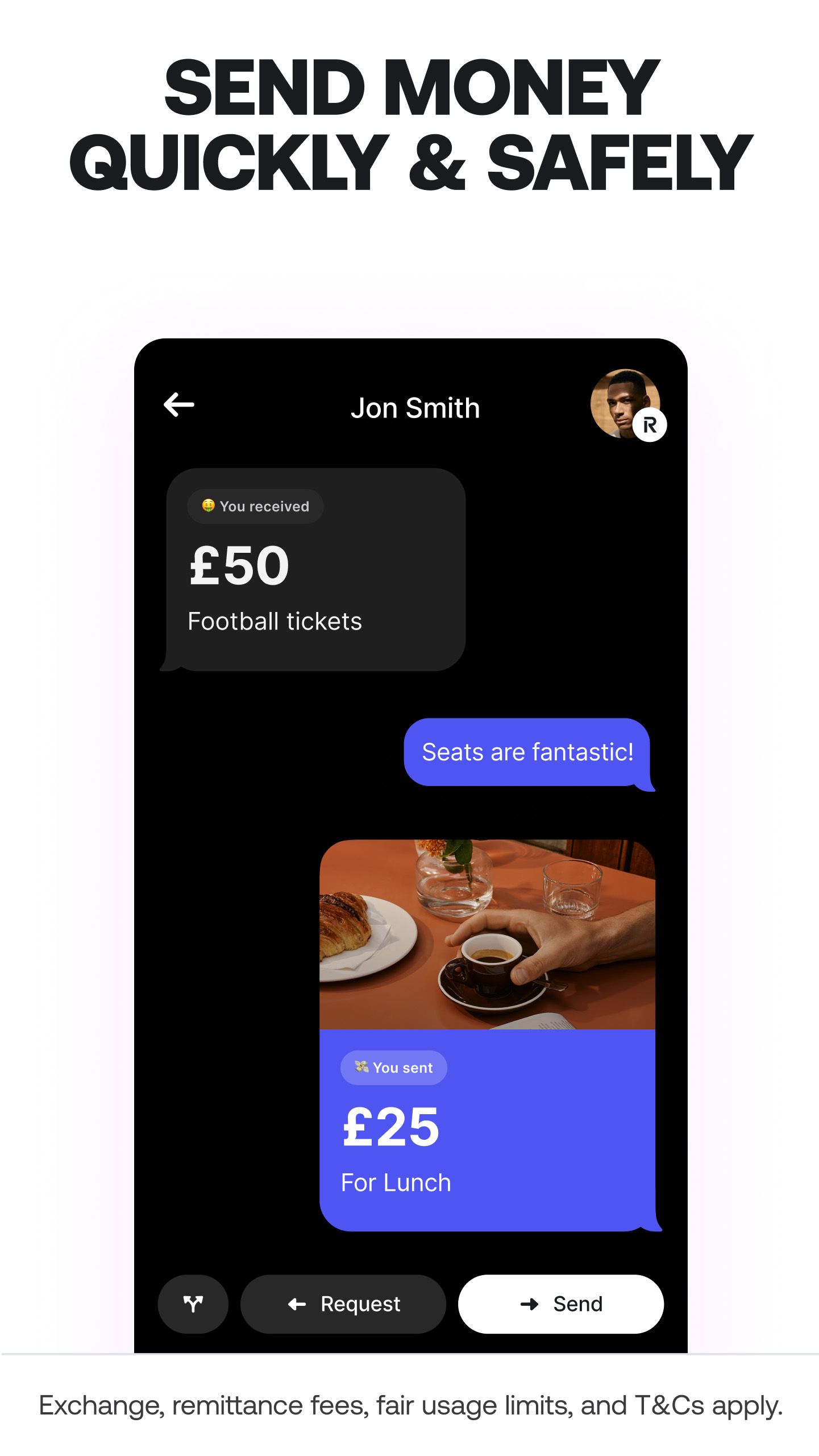 a screenshot of the revolut app on the money sending screen