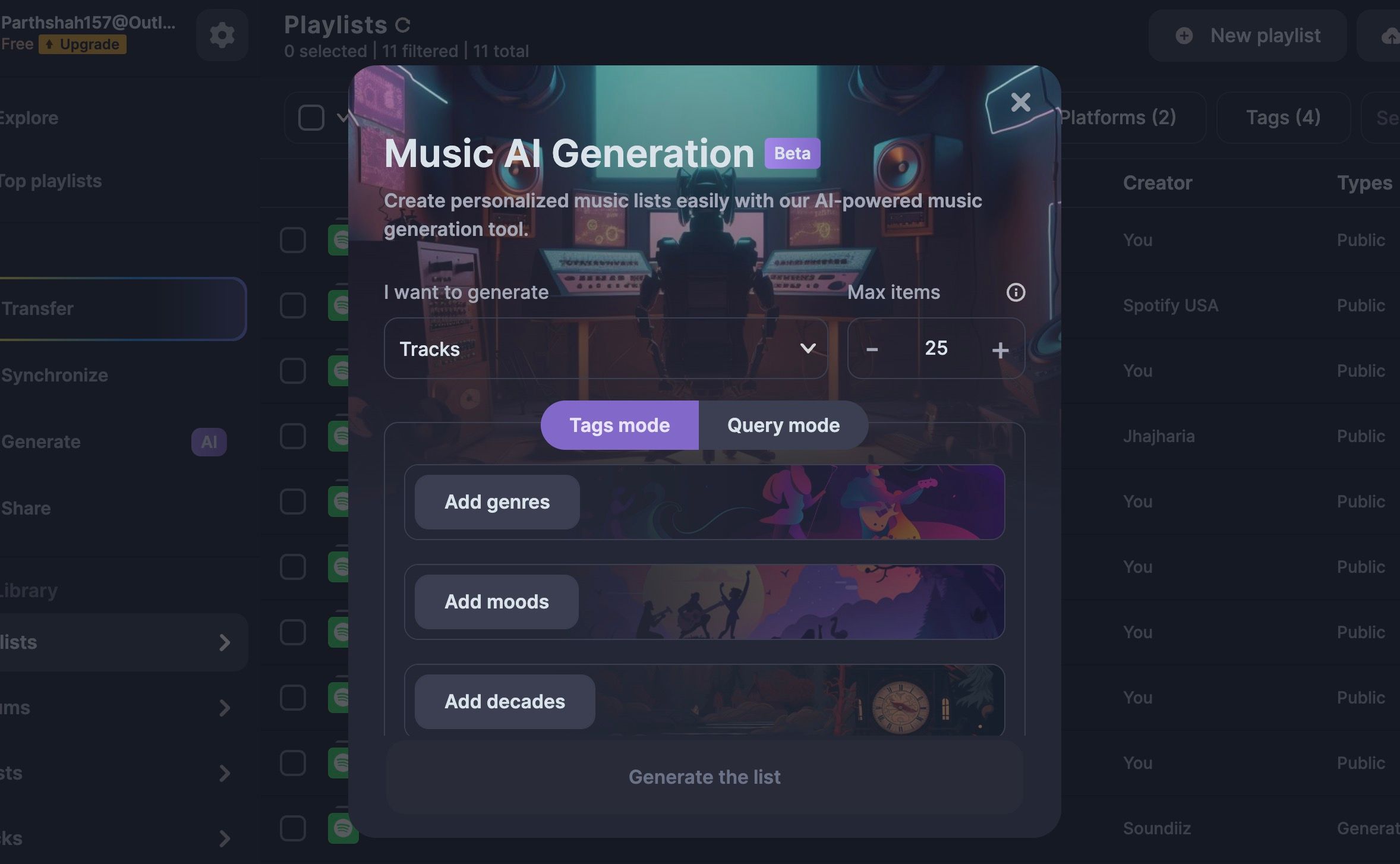 soundiiz use prompts
