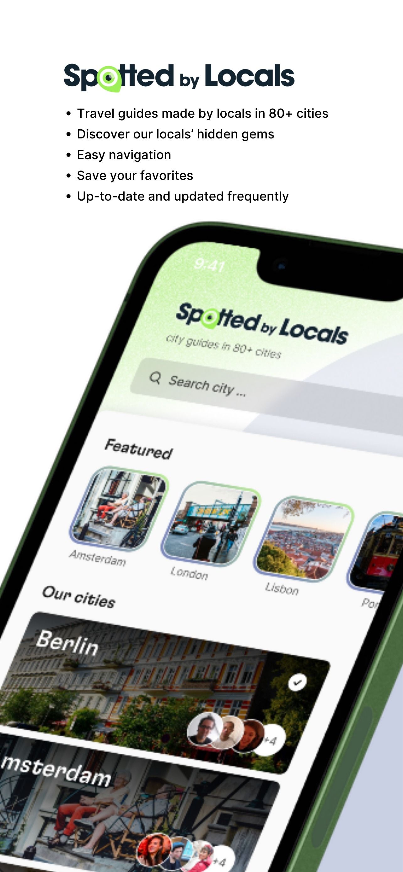 spotted by locals app showing featured cities