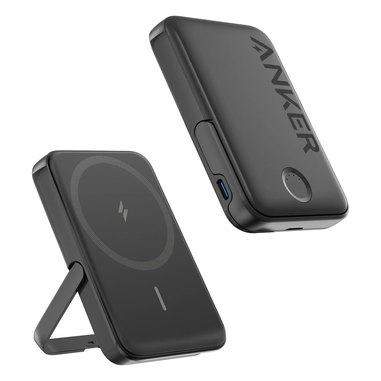 (2 PACK) Anker 5,000mAh USB-C MagGo Magsafe Wireless Charging Powerbank with Kickstand