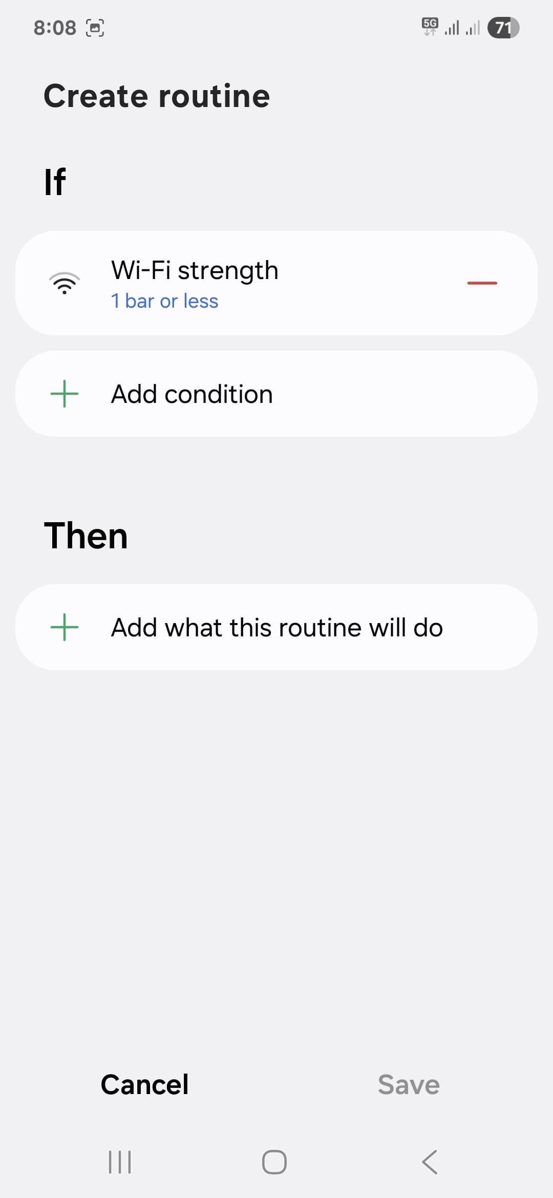 Wifi routine samsung