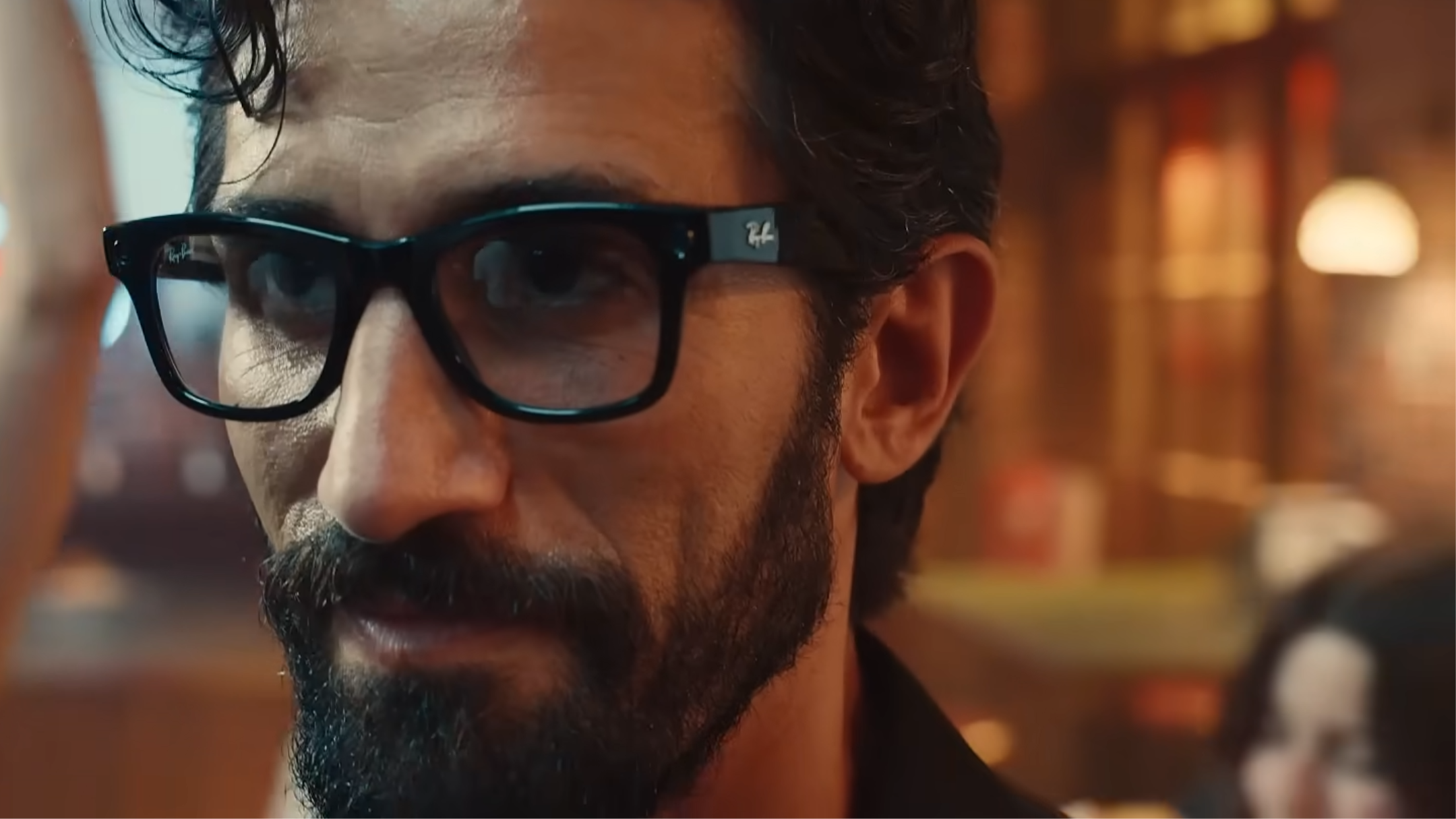 Person wearing Ray-Ban Meta Glasses