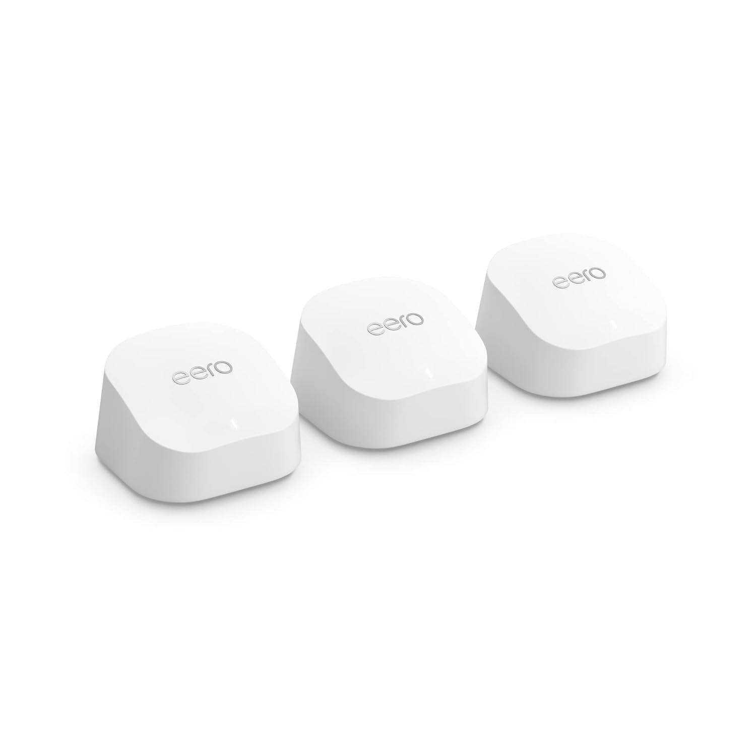 eero 6+ router pack on white background