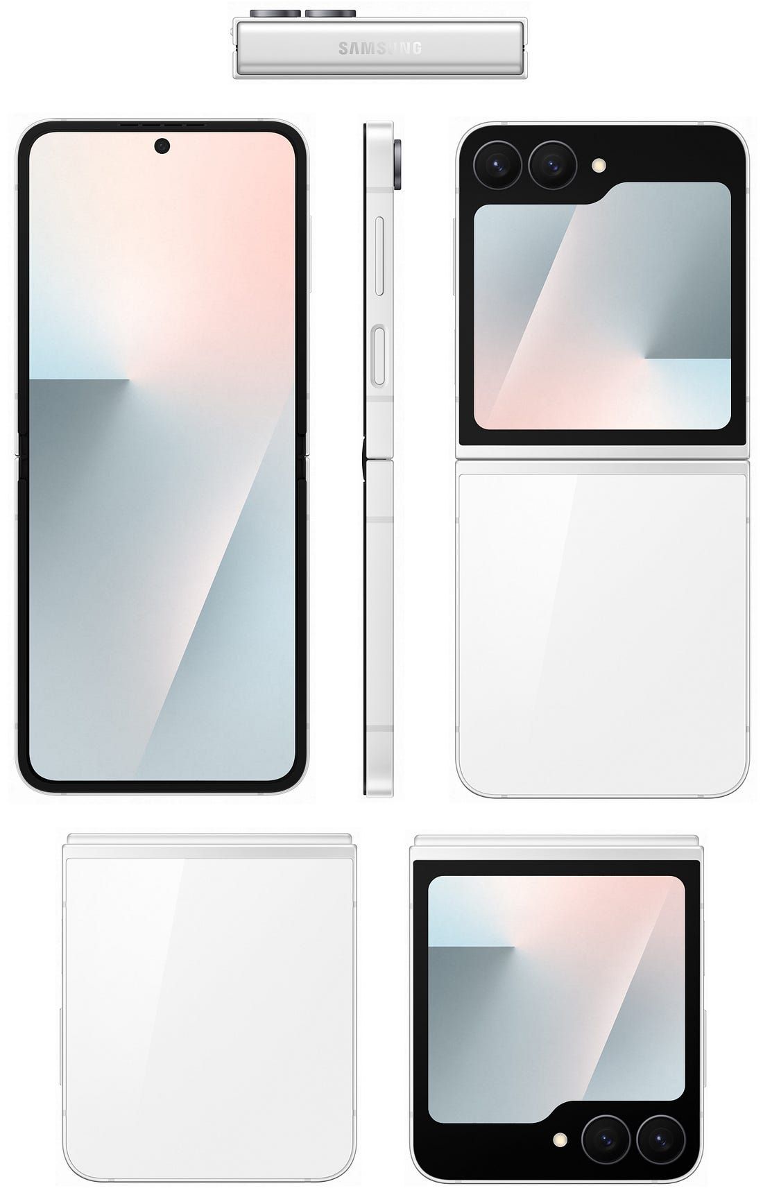 三星Galaxy Z Flip 7 fe在黑色和白色的阴影中