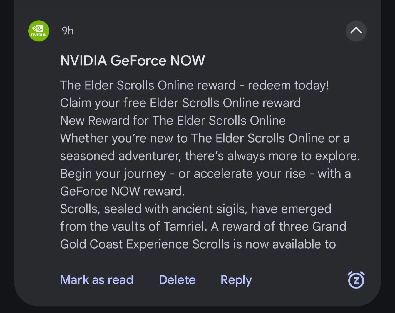 The claimed Mark as Read button in Gmail.