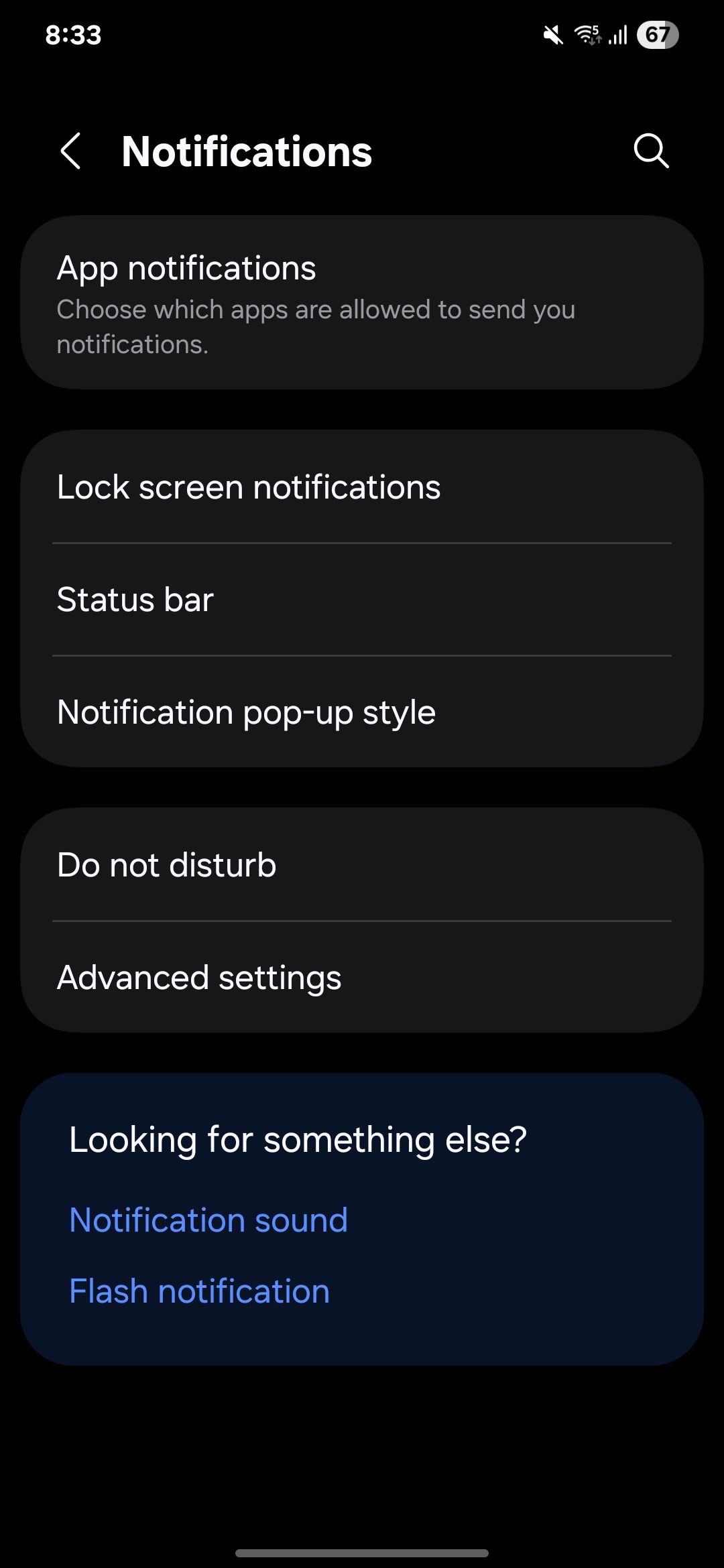 Lock screen notification settings with content display and style options