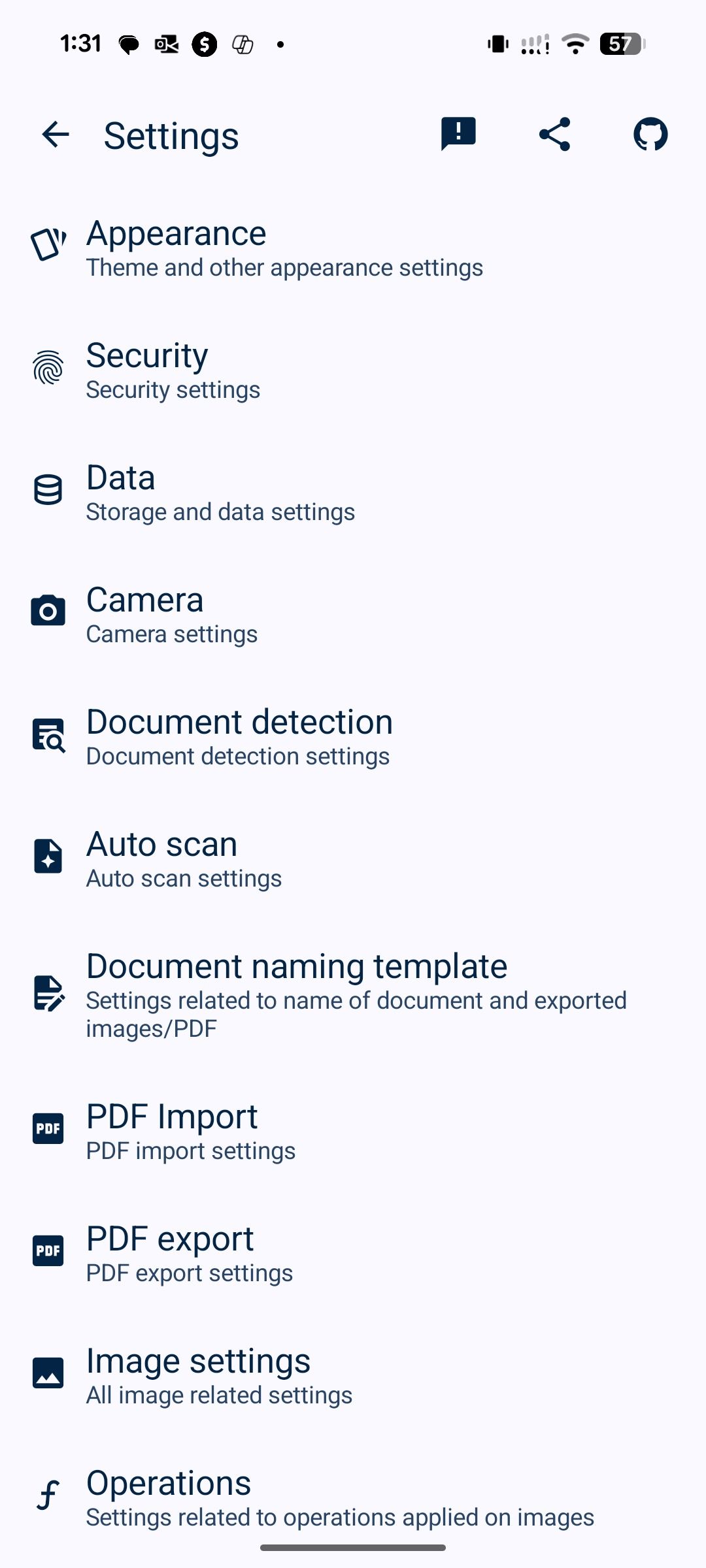 Configuración del escáner de documentos OSS