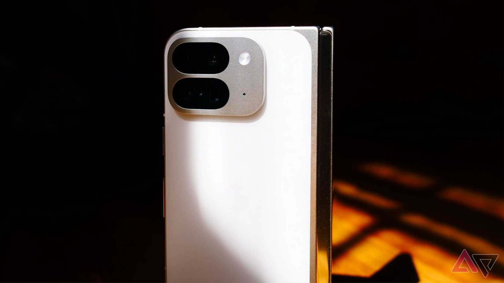 Google Pixel 9 Pro Fold on a table against the sunlight