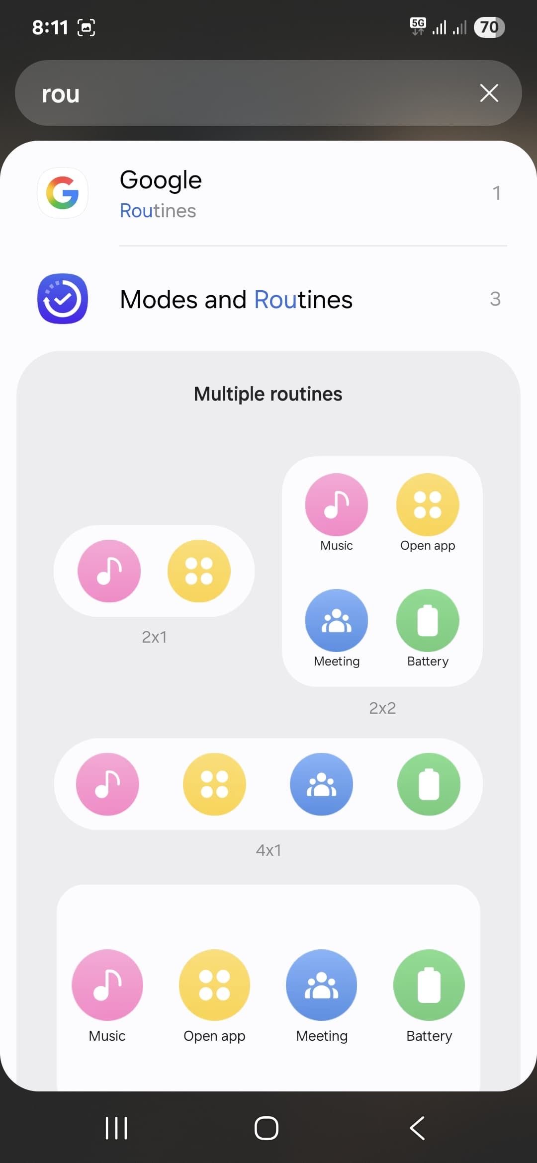 add routines widgets