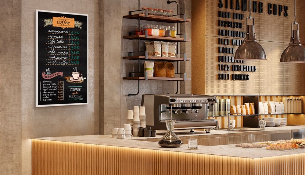 Samsung Color E-Paper coffee shop