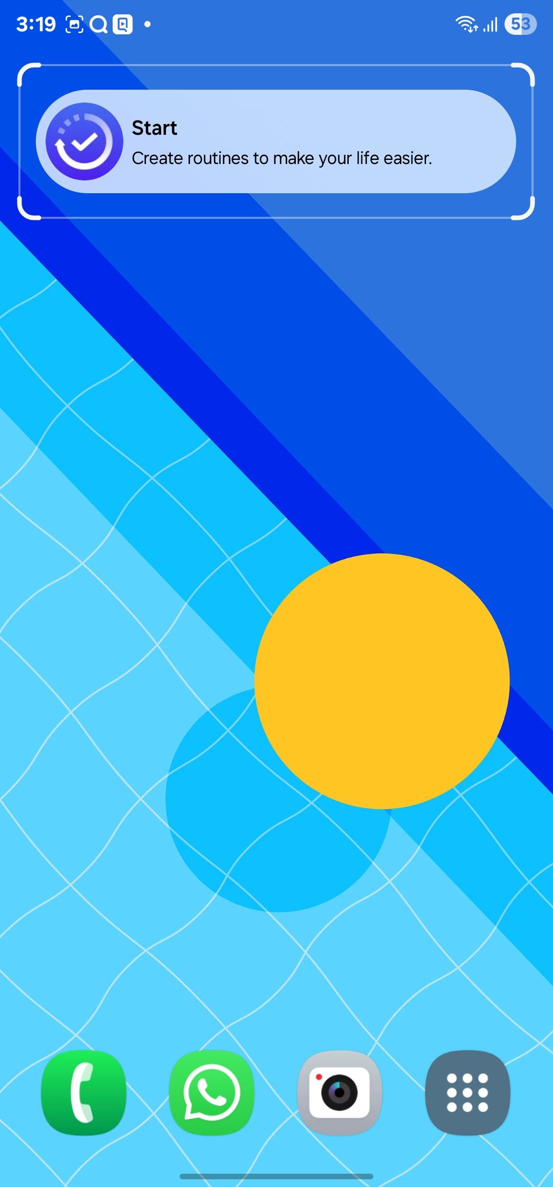 Add a routine widget on the home screen