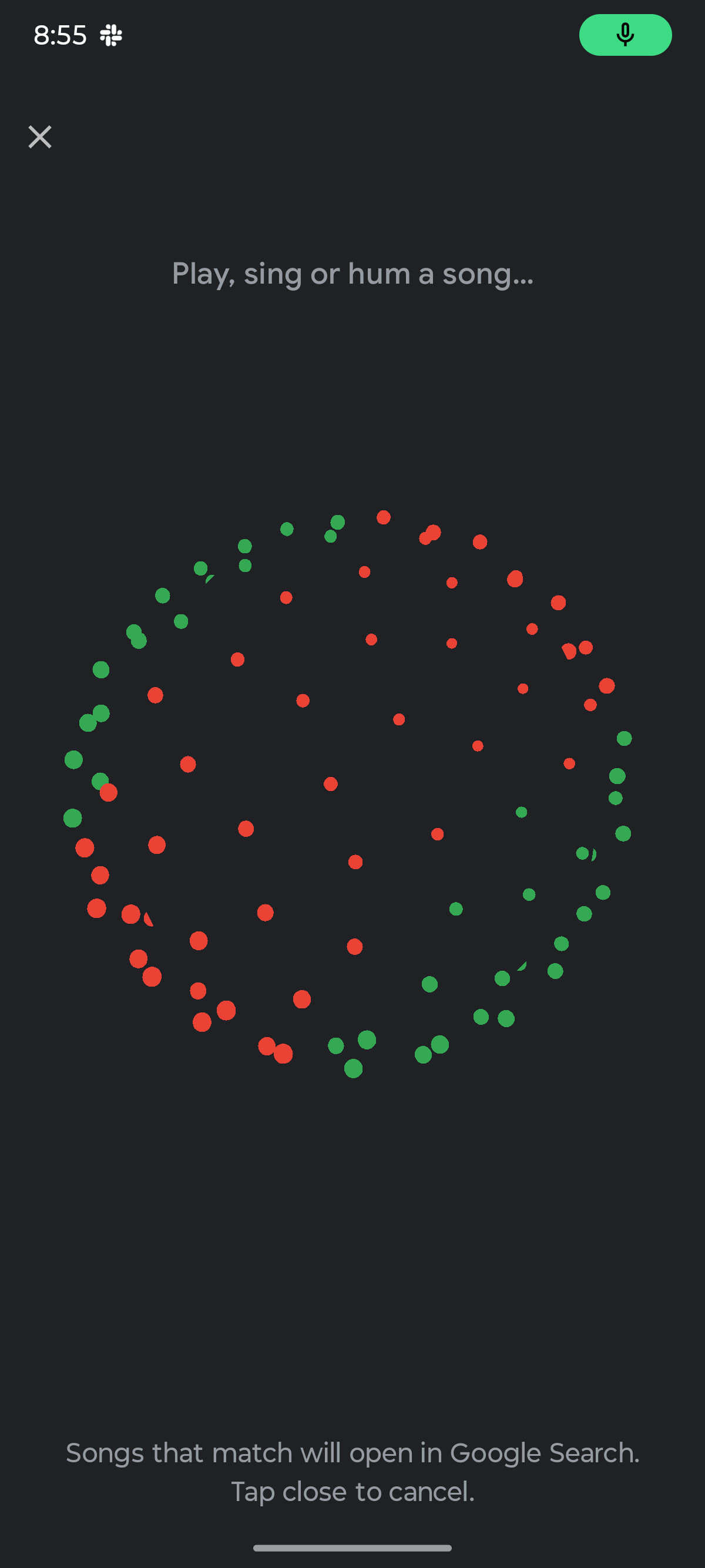 Screenshot showing Gemini song search feature