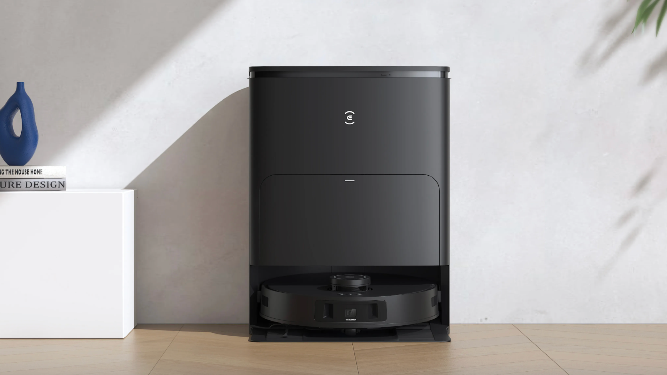 ECOVACS DEEBOT T30S on floor in base station