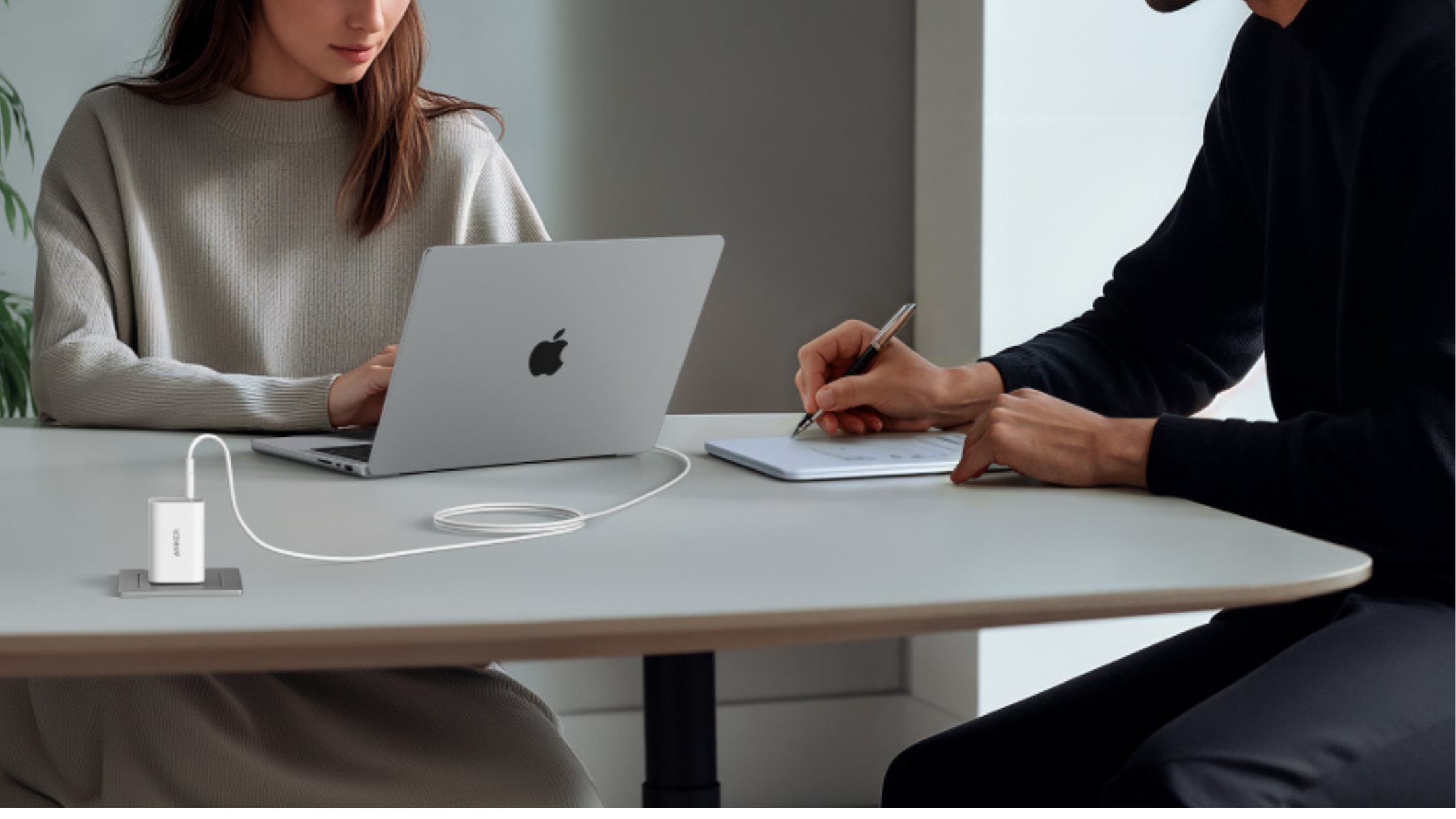 Anker Nano Charger plugged into outlet 