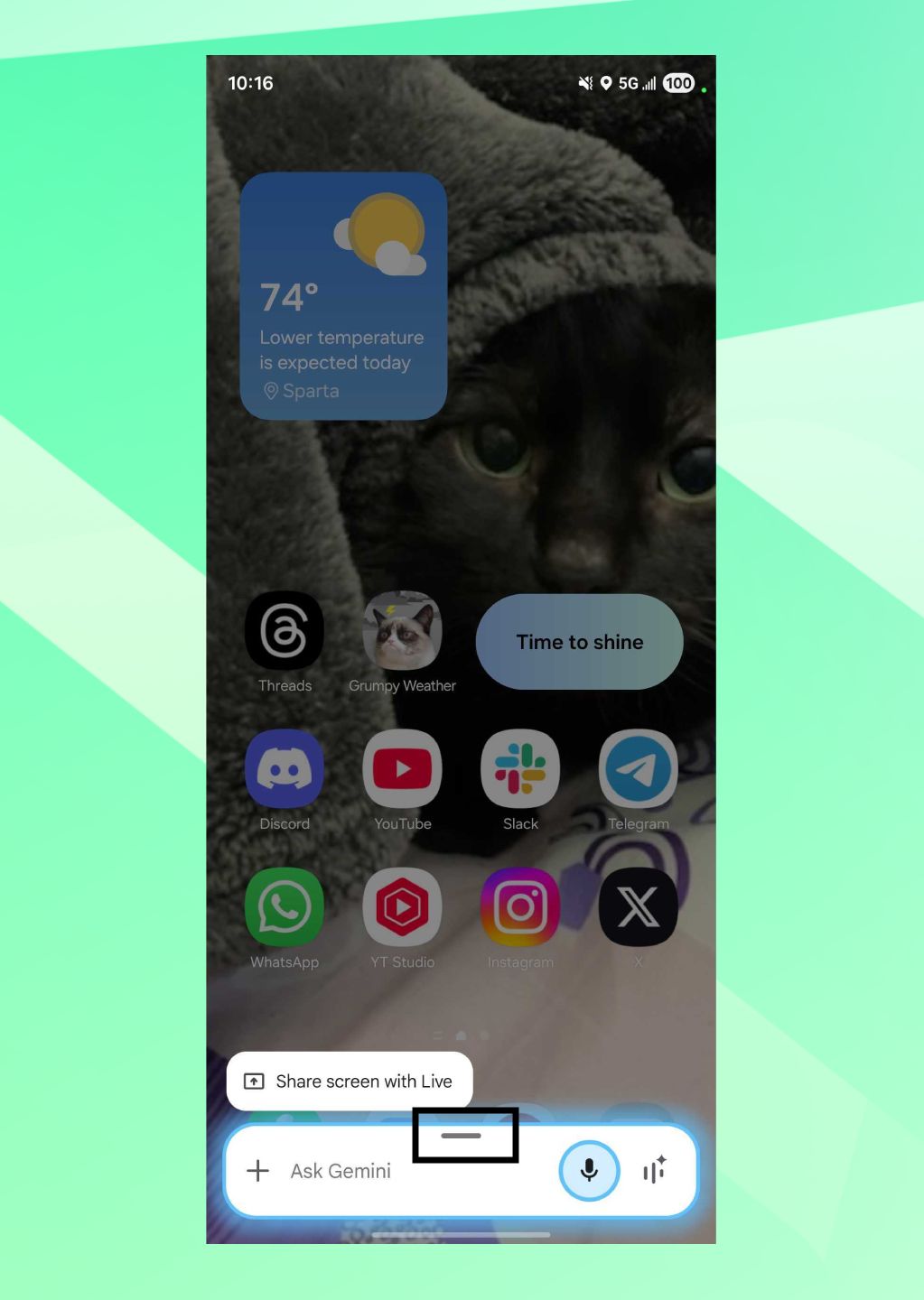 A screenshot of the Gemini overlay on a Galaxy Z Fold 7.