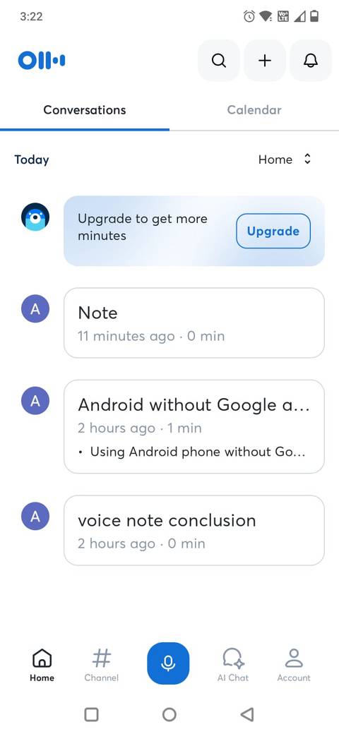 Screenshot of the Otter.ai home page