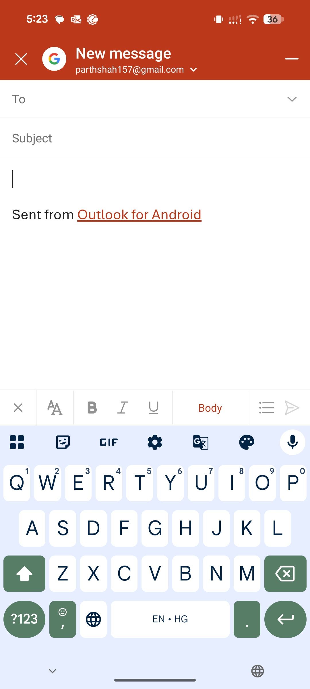 在Outlook中撰写一封电子邮件