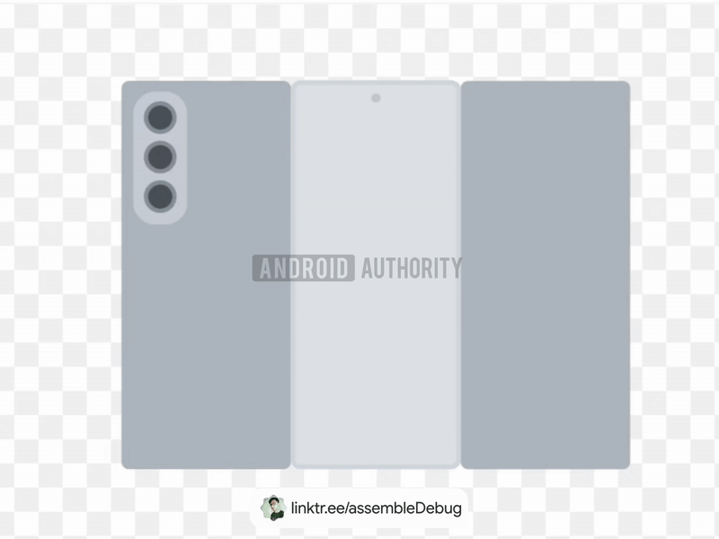 A GIF of the animation found withing One UI 8's latest beta build highlighting the Samsung G Fold's NFC capabilities.