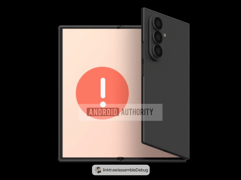 El GIF resalta el próximo dispositivo trifolil de Samsung y cómo no colapsa.