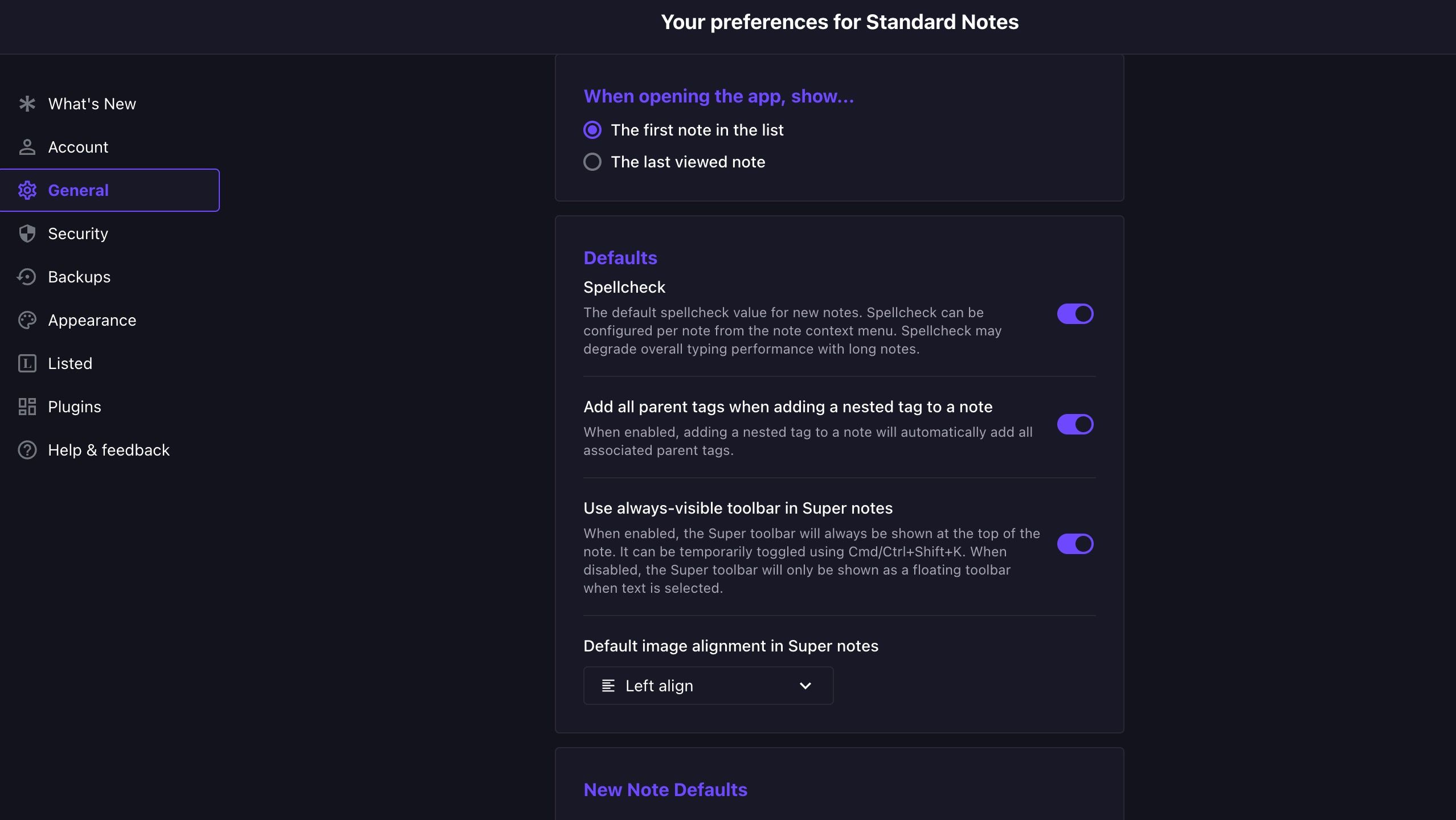 Standard Notes web