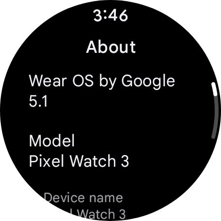 About system in Wear OS